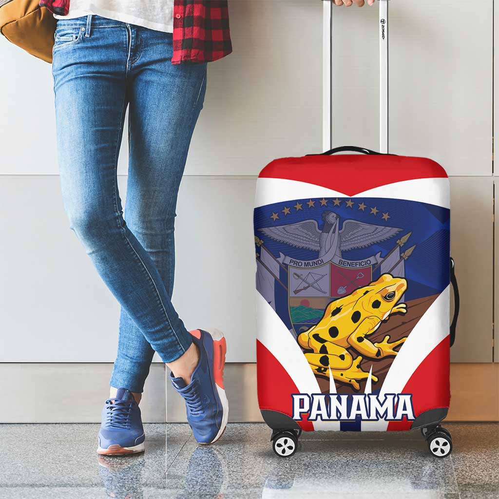 Panama Golden Frog Luggage Cover Coat Of Arms - Sporty Style - Wonder Print Shop