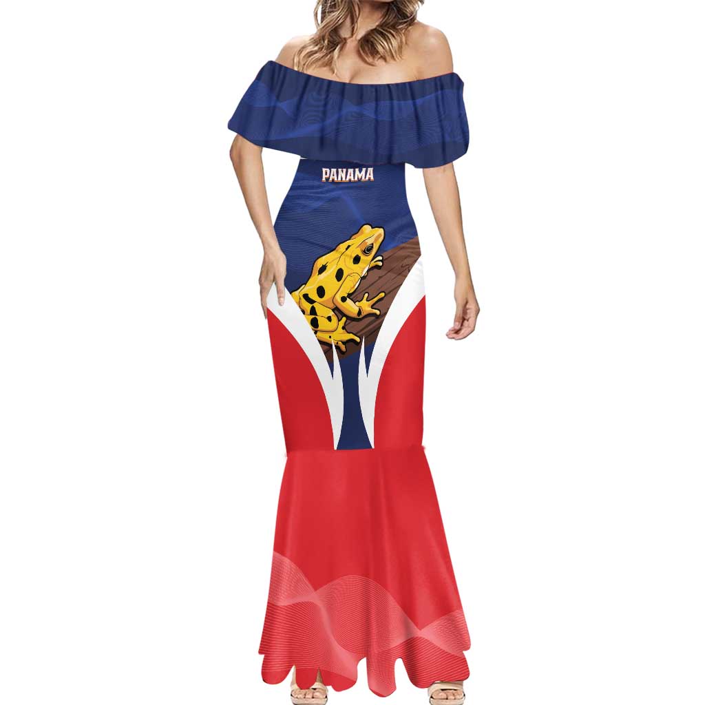 Panama Golden Frog Mermaid Dress Coat Of Arms - Sporty Style - Wonder Print Shop