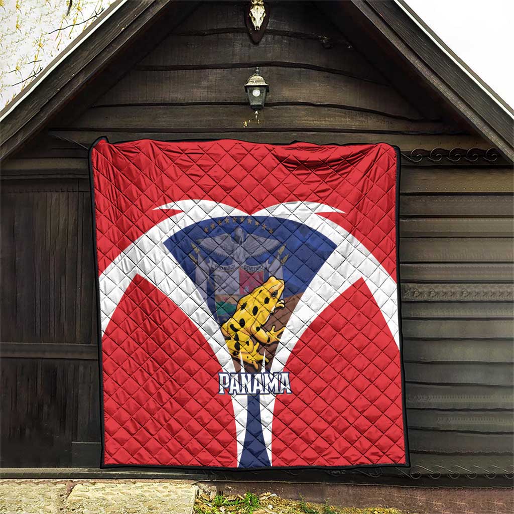 Panama Golden Frog Quilt Coat Of Arms - Sporty Style - Wonder Print Shop
