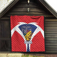 Panama Golden Frog Quilt Coat Of Arms - Sporty Style - Wonder Print Shop