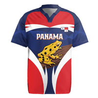 Panama Golden Frog Rugby Jersey Coat Of Arms - Sporty Style - Wonder Print Shop