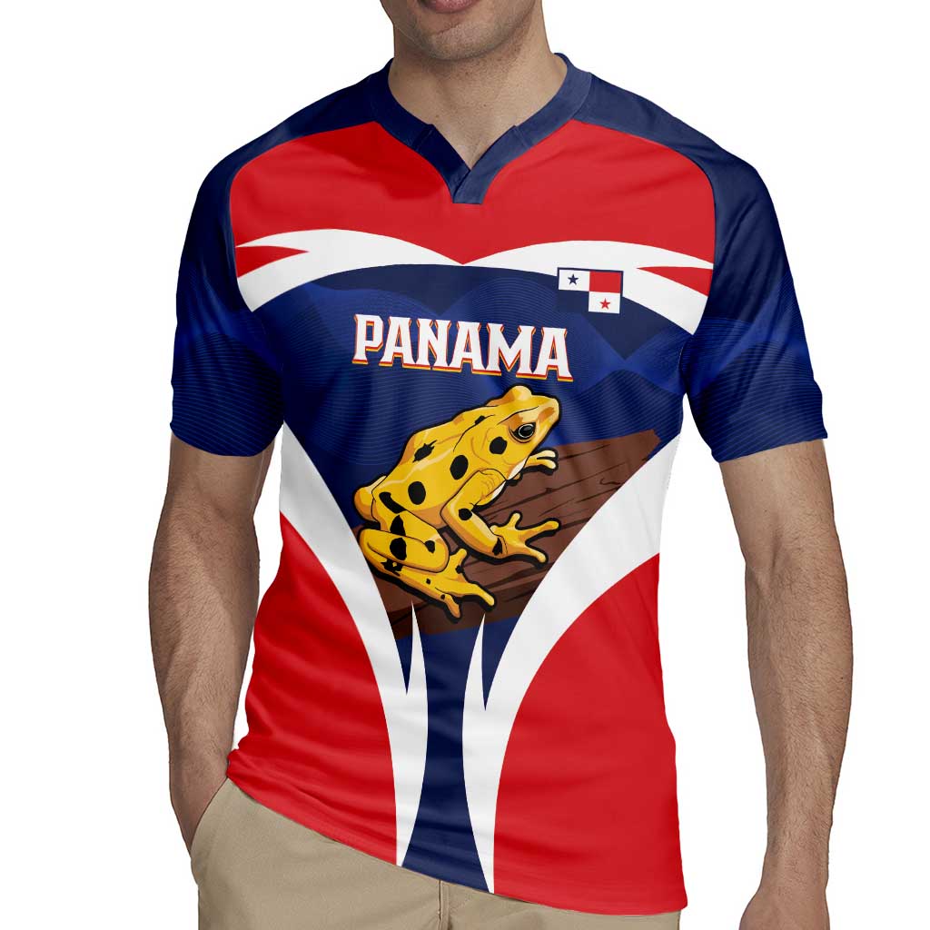 Panama Golden Frog Rugby Jersey Coat Of Arms - Sporty Style - Wonder Print Shop