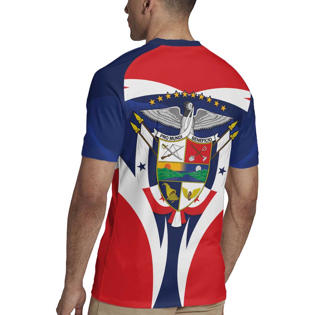Panama Golden Frog Rugby Jersey Coat Of Arms - Sporty Style - Wonder Print Shop