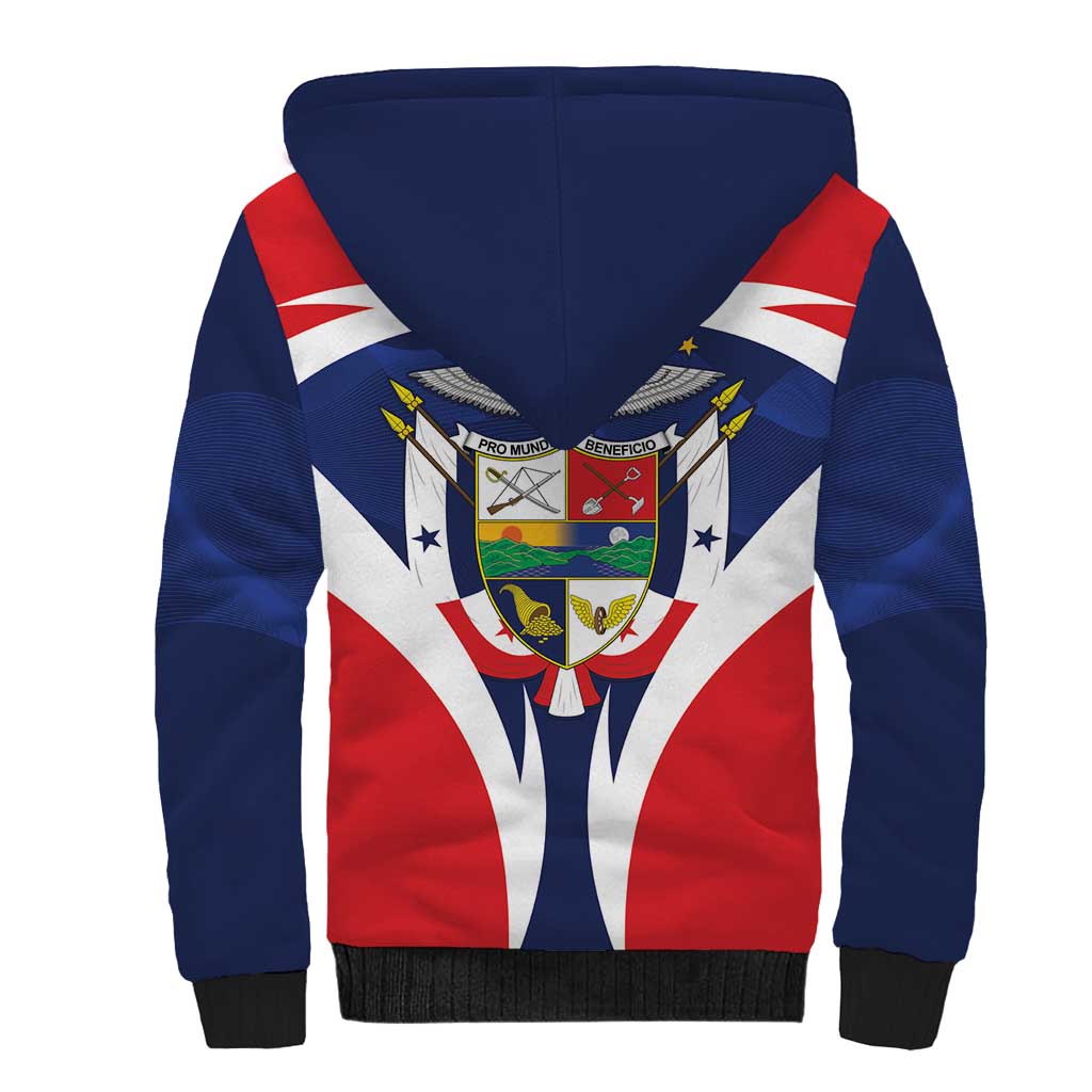 Panama Golden Frog Sherpa Hoodie Coat Of Arms - Sporty Style - Wonder Print Shop