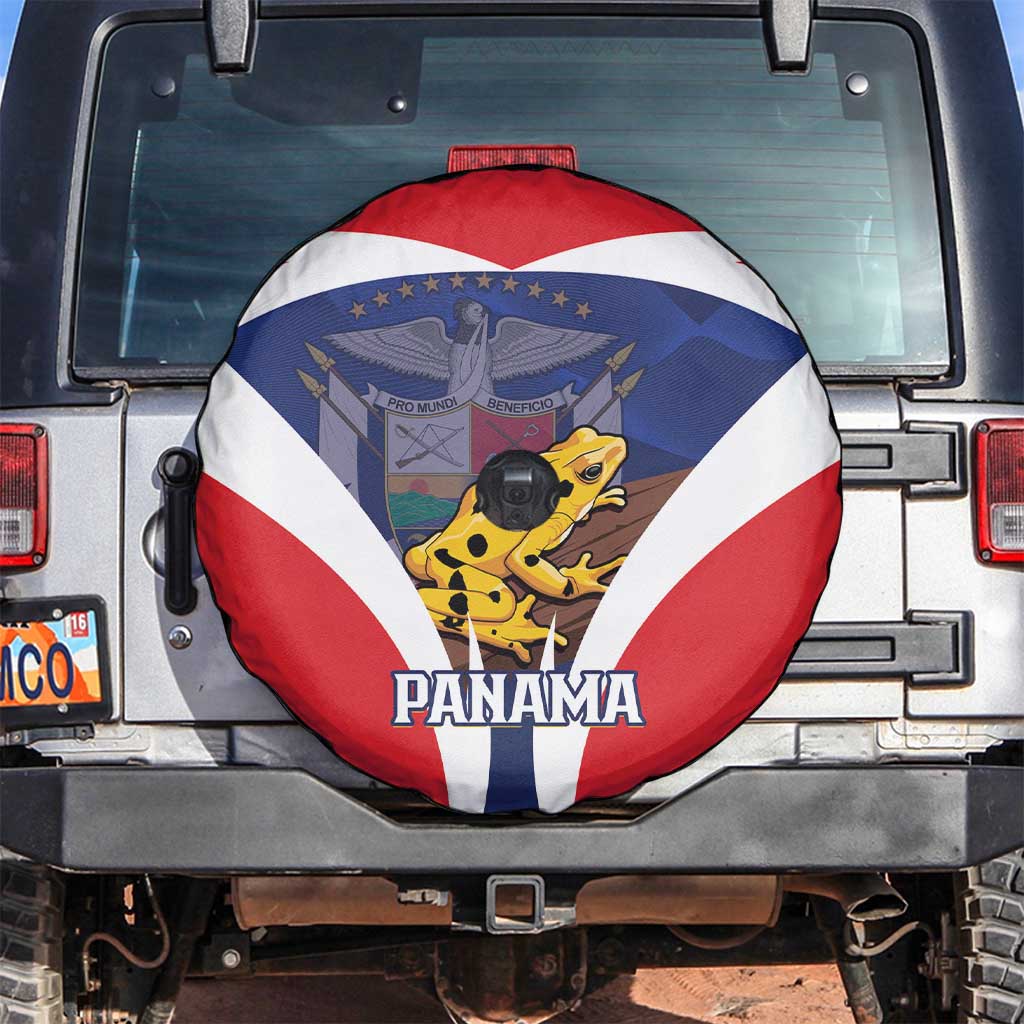 Panama Golden Frog Spare Tire Cover Coat Of Arms - Sporty Style - Wonder Print Shop