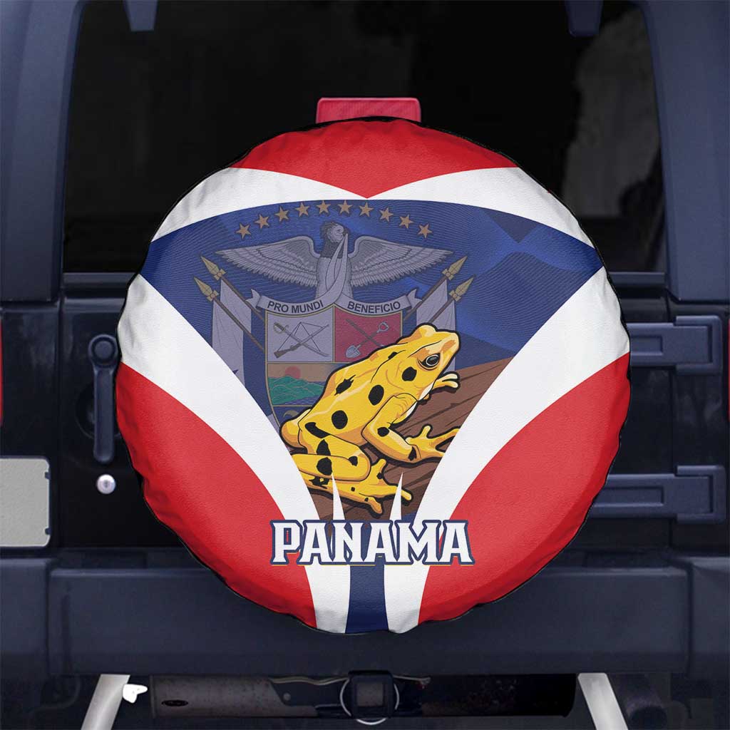 Panama Golden Frog Spare Tire Cover Coat Of Arms - Sporty Style - Wonder Print Shop