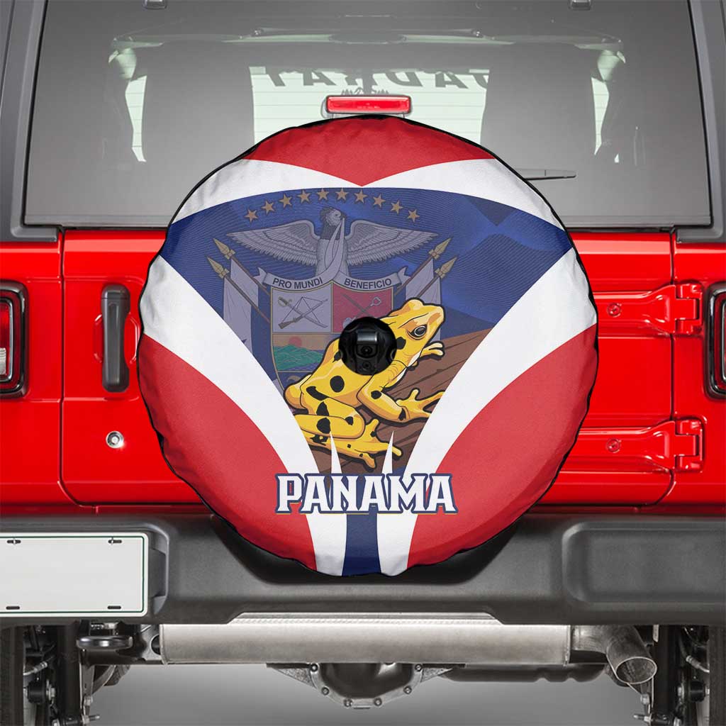Panama Golden Frog Spare Tire Cover Coat Of Arms - Sporty Style - Wonder Print Shop