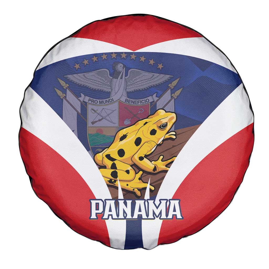 Panama Golden Frog Spare Tire Cover Coat Of Arms - Sporty Style - Wonder Print Shop