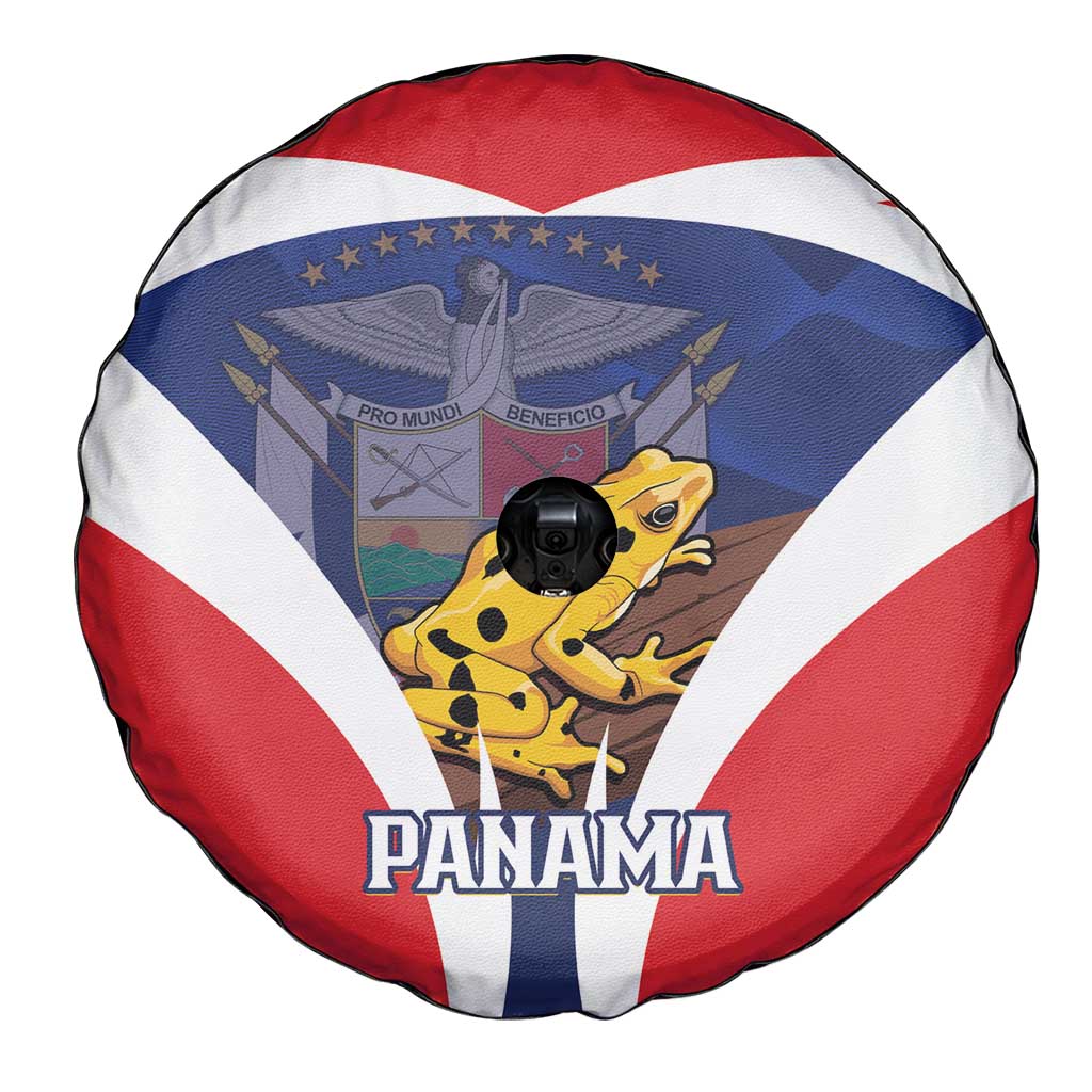Panama Golden Frog Spare Tire Cover Coat Of Arms - Sporty Style - Wonder Print Shop
