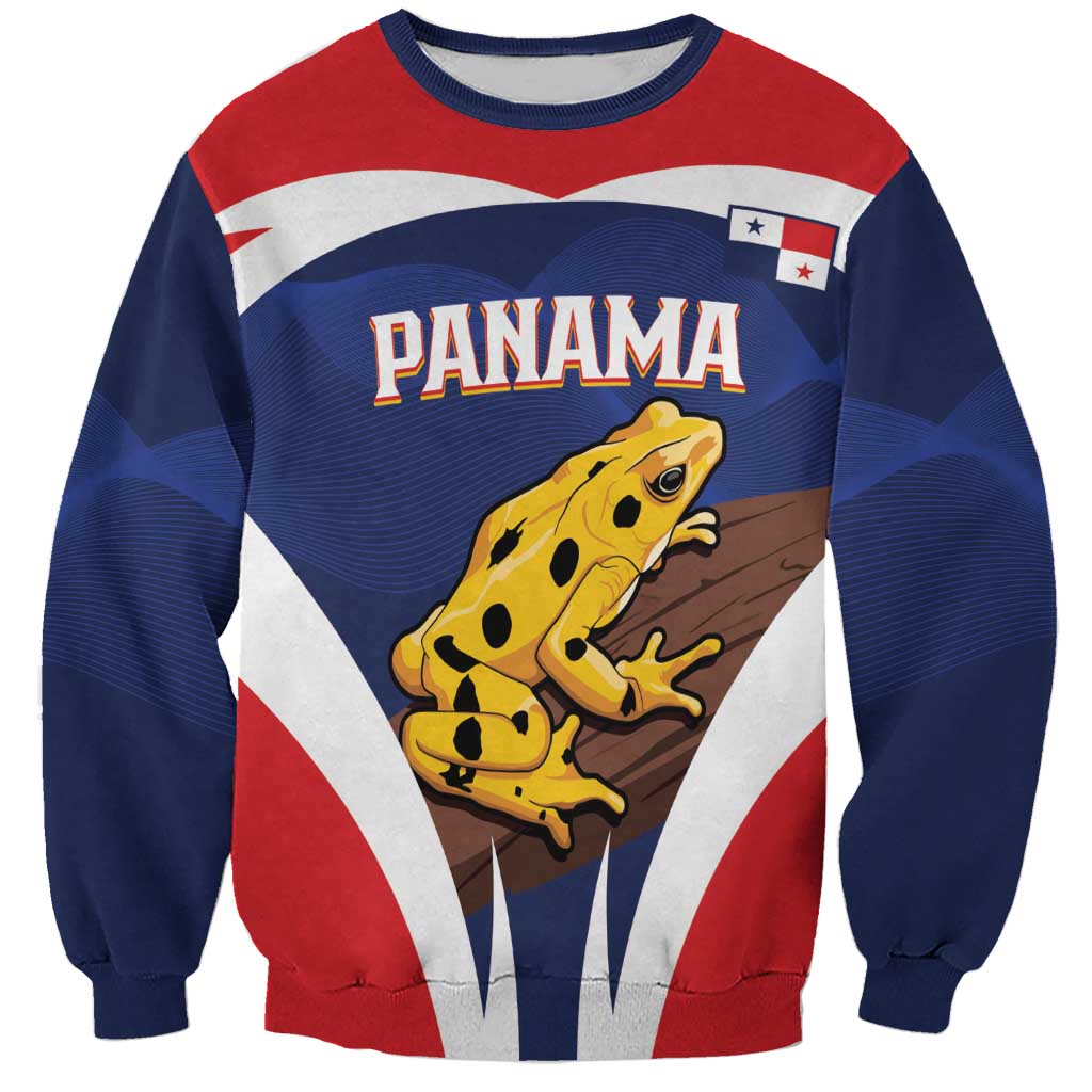Panama Golden Frog Sweatshirt Coat Of Arms - Sporty Style - Wonder Print Shop