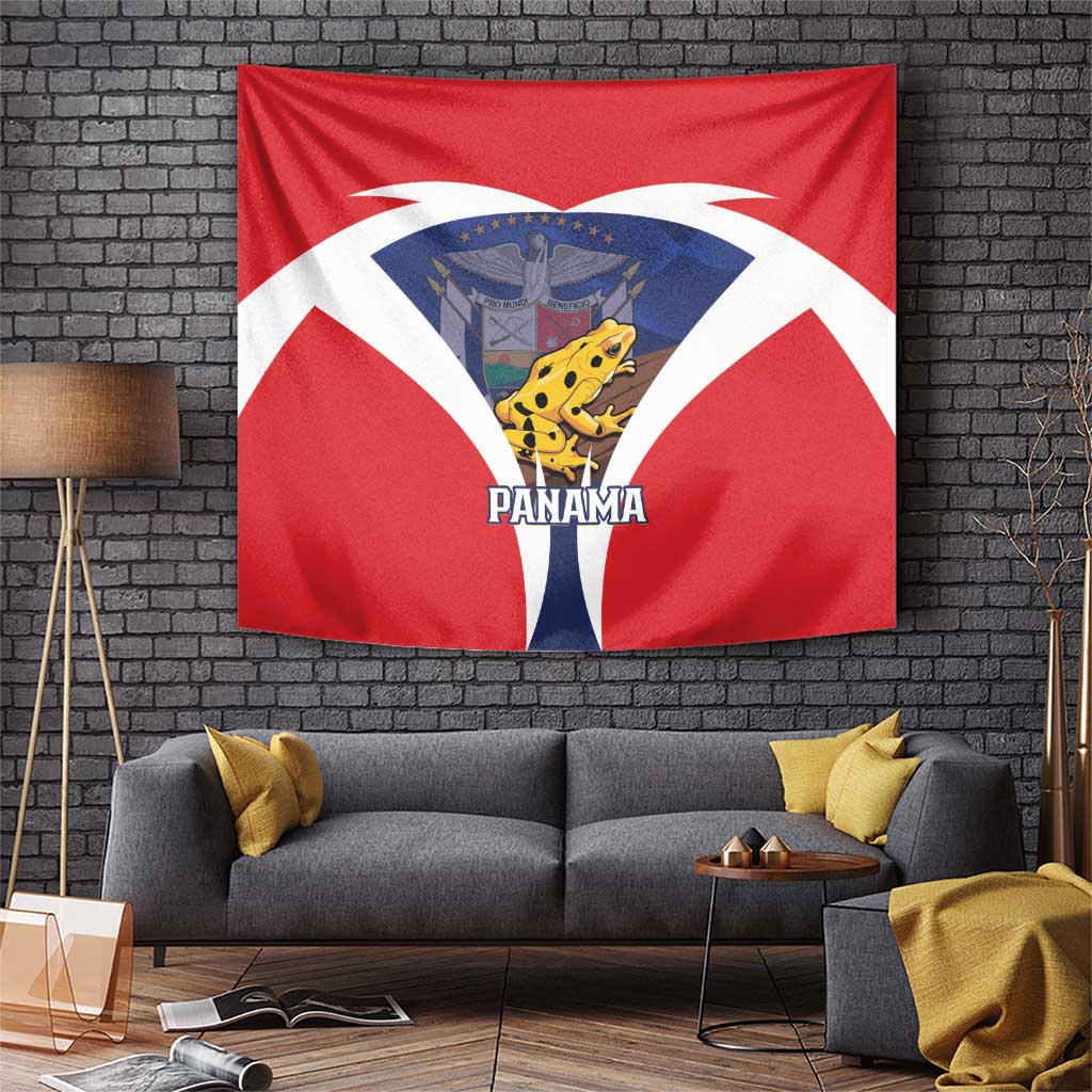 Panama Golden Frog Tapestry Coat Of Arms - Sporty Style - Wonder Print Shop