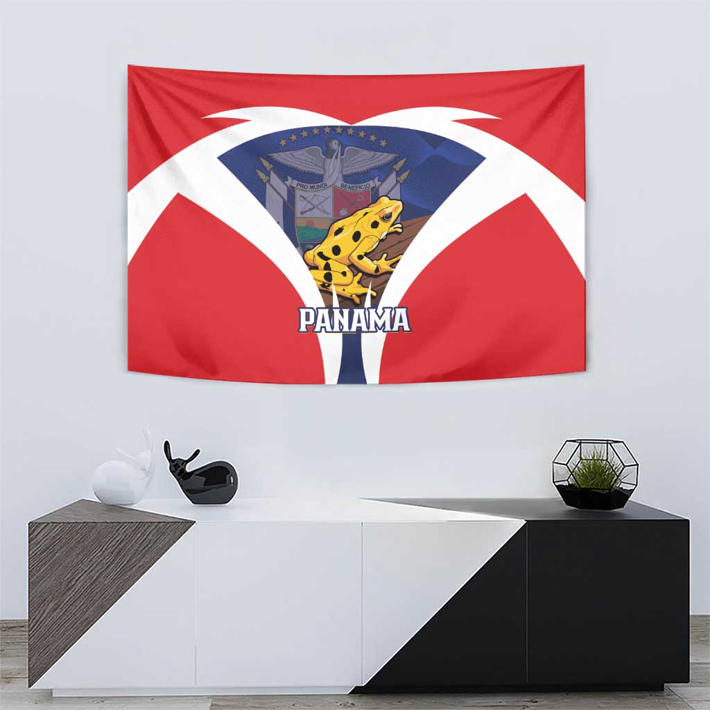 Panama Golden Frog Tapestry Coat Of Arms - Sporty Style - Wonder Print Shop