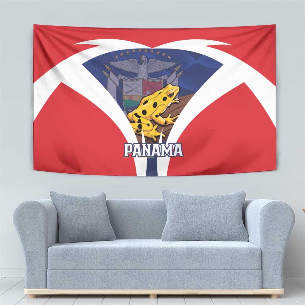 Panama Golden Frog Tapestry Coat Of Arms - Sporty Style - Wonder Print Shop