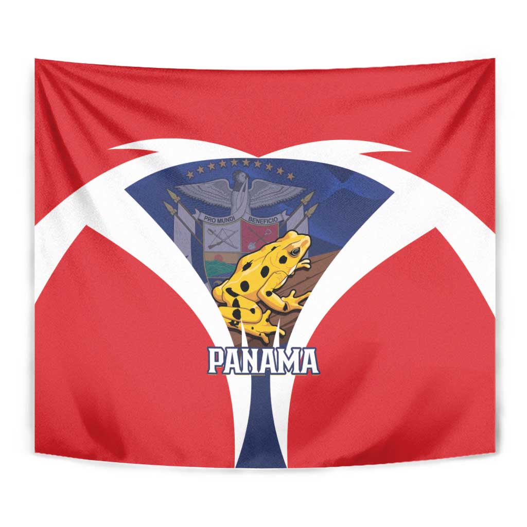 Panama Golden Frog Tapestry Coat Of Arms - Sporty Style - Wonder Print Shop