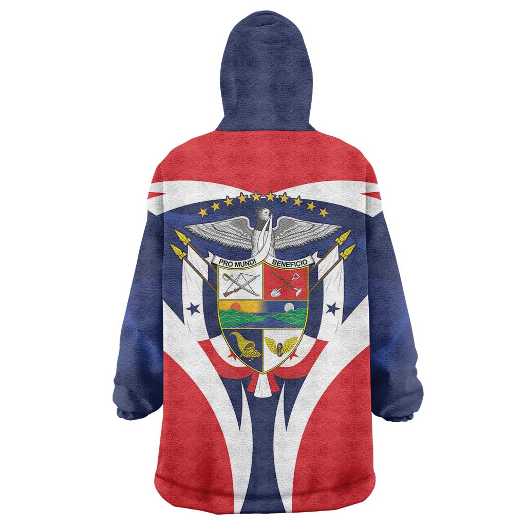 Panama Golden Frog Wearable Blanket Hoodie Coat Of Arms - Sporty Style - Wonder Print Shop