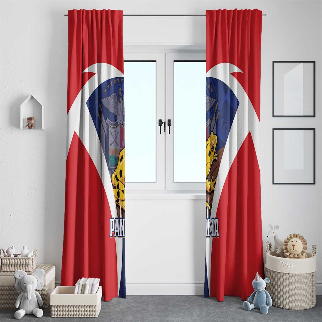 Panama Golden Frog Window Curtain Coat Of Arms - Sporty Style - Wonder Print Shop