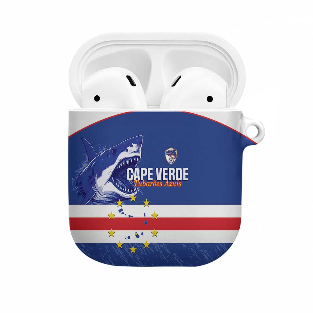 Cape Verde Football AirPods Case Come On Tubaroes Azuis Shark - Wonder Print Shop
