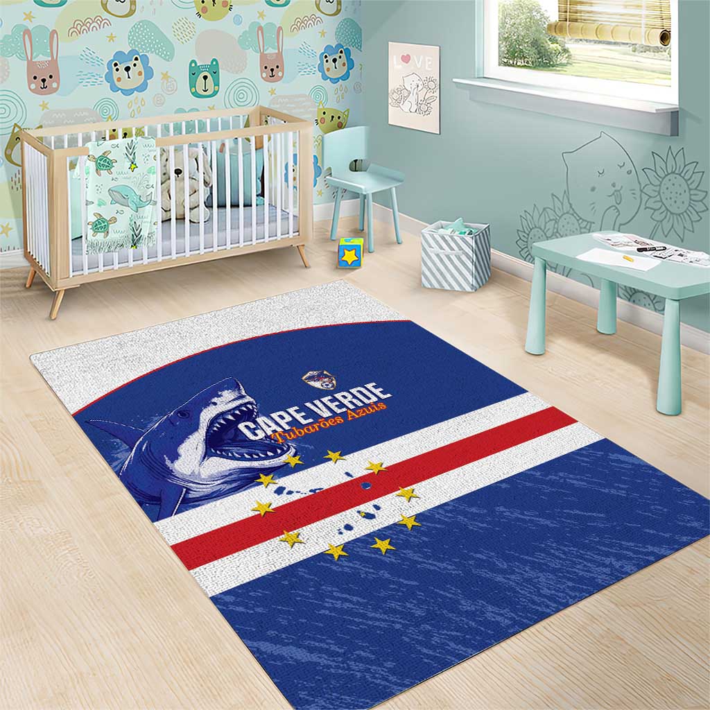 Cape Verde Football Area Rug Come On Tubaroes Azuis Shark - Wonder Print Shop