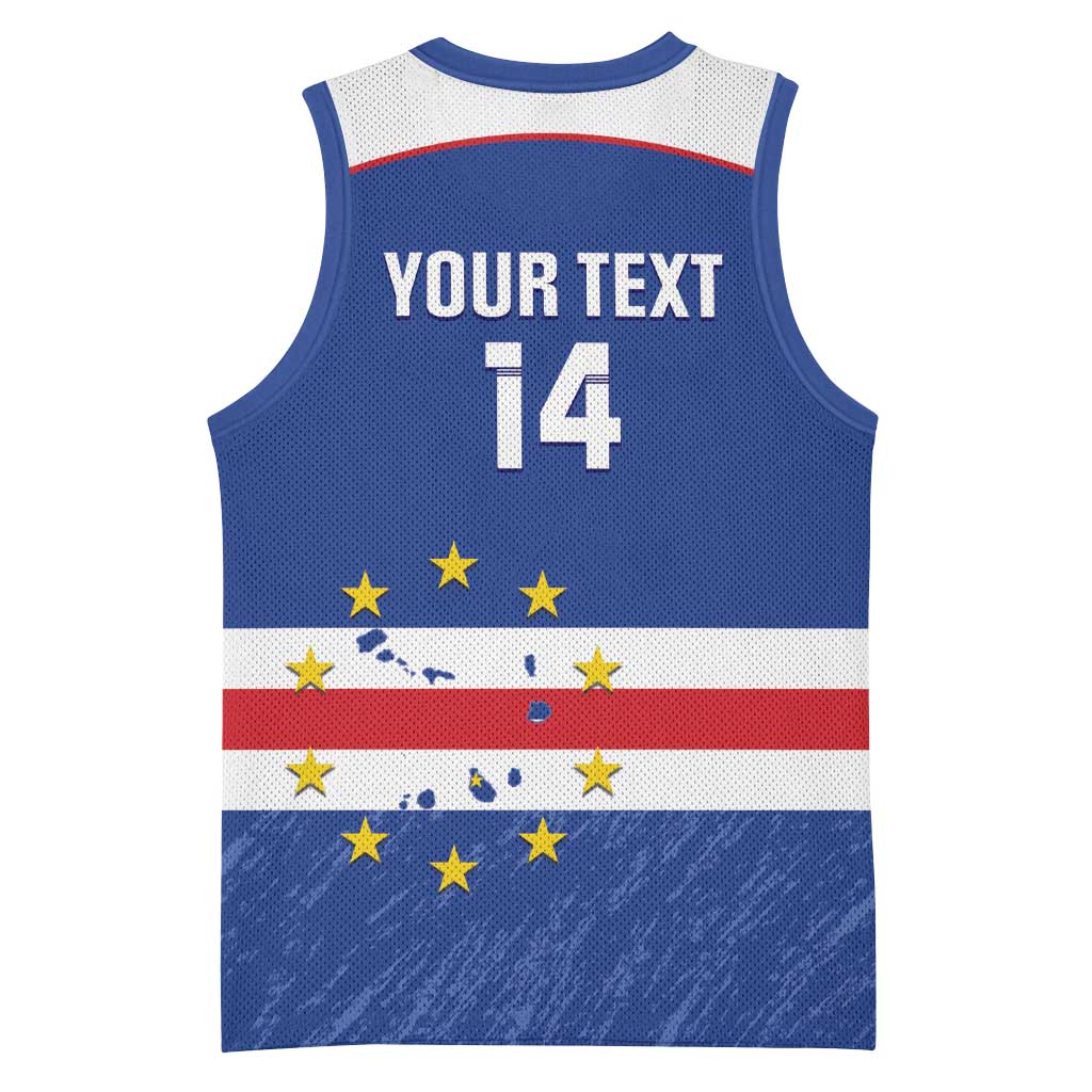 Cape Verde Football Custom Basketball Jersey Come On Tubaroes Azuis Shark - Wonder Print Shop