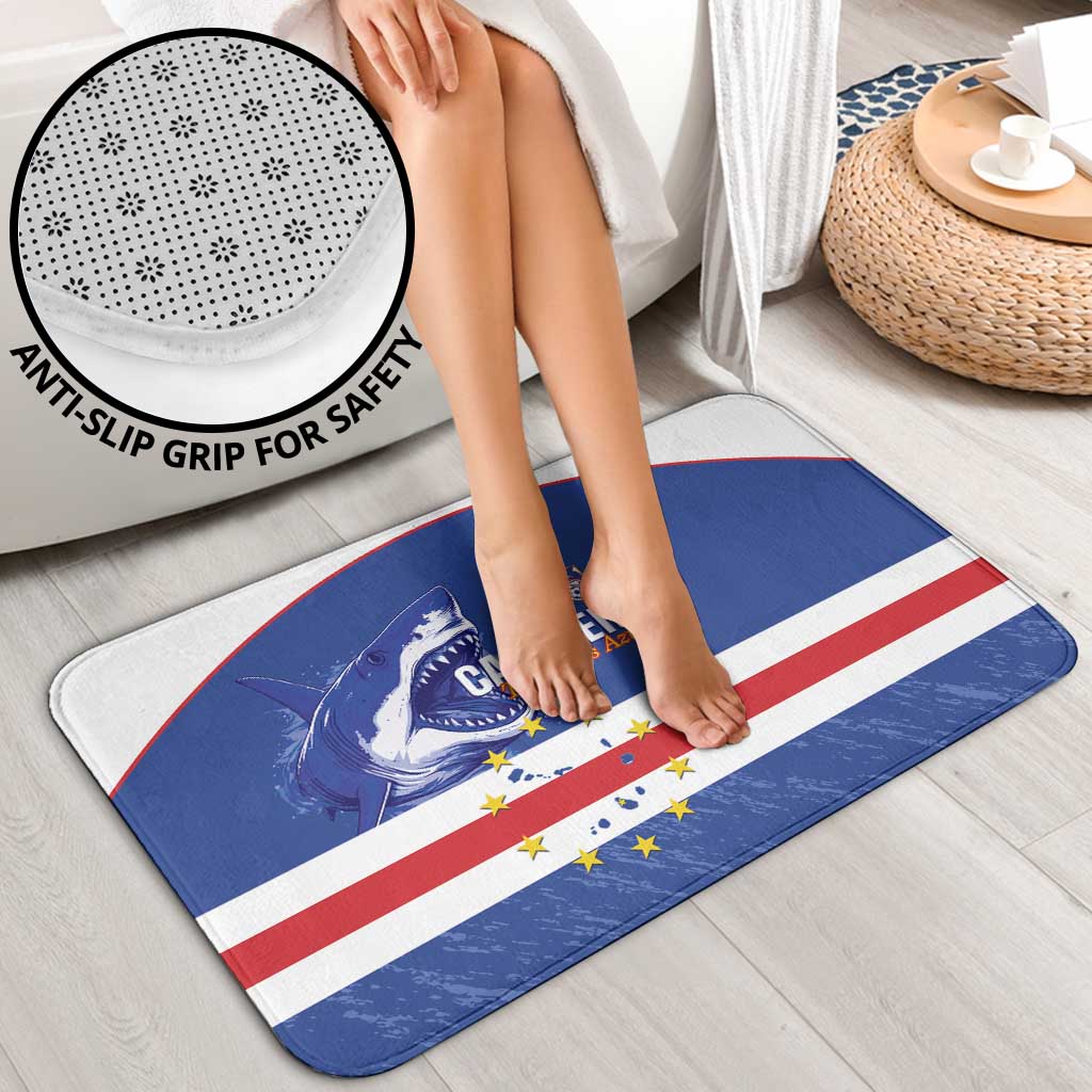 Cape Verde Football Bathroom Set Come On Tubaroes Azuis Shark - Wonder Print Shop