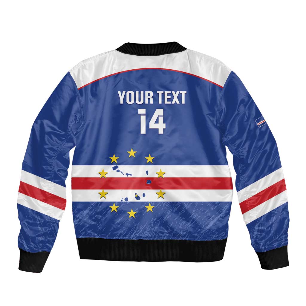 Cape Verde Football Custom Bomber Jacket Come On Tubaroes Azuis Shark - Wonder Print Shop