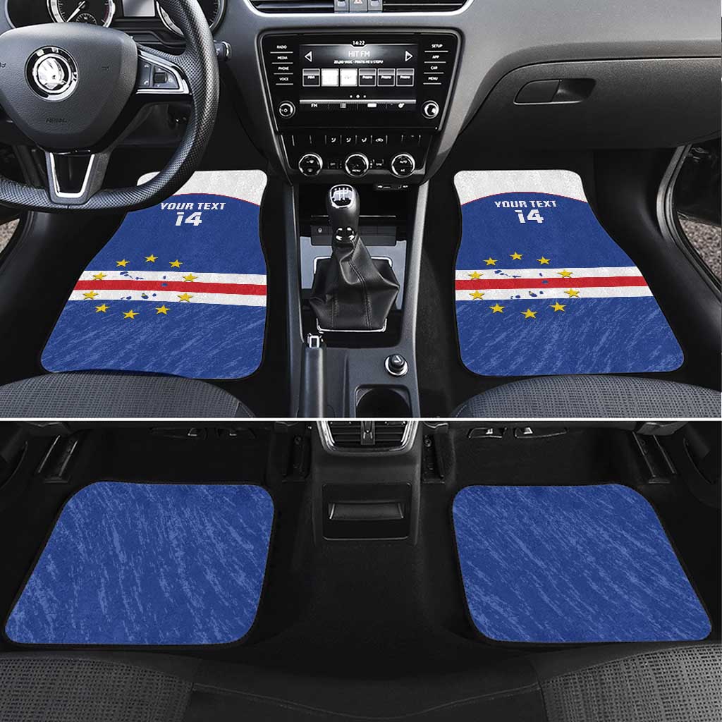 Cape Verde Football Custom Car Mats Come On Tubaroes Azuis Shark - Wonder Print Shop