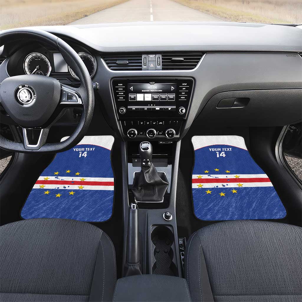Cape Verde Football Custom Car Mats Come On Tubaroes Azuis Shark - Wonder Print Shop
