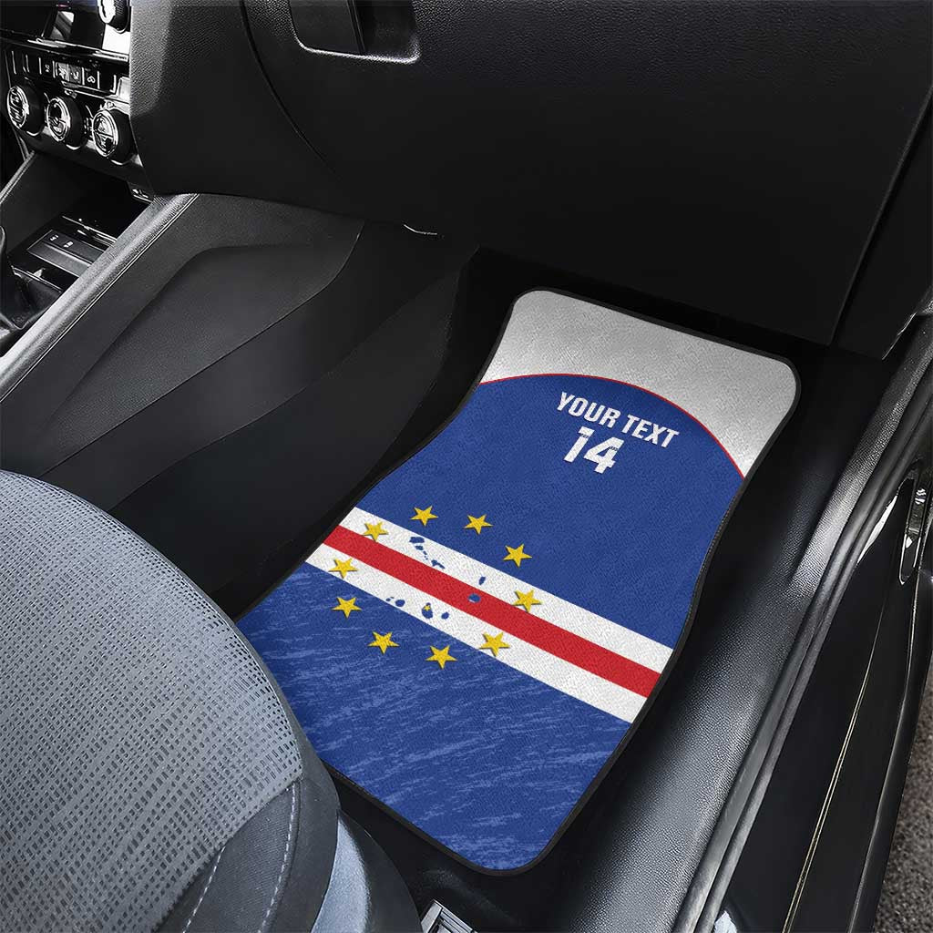 Cape Verde Football Custom Car Mats Come On Tubaroes Azuis Shark - Wonder Print Shop