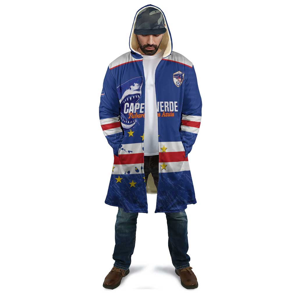 Cape Verde Football Custom Cloak Come On Tubaroes Azuis Shark - Wonder Print Shop