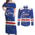 Cape Verde Football Custom Couples Matching Off Shoulder Maxi Dress and Long Sleeve Button Shirt Come On Tubaroes Azuis Shark - Wonder Print Shop