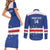Cape Verde Football Custom Couples Matching Short Sleeve Bodycon Dress and Long Sleeve Button Shirt Come On Tubaroes Azuis Shark - Wonder Print Shop