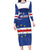 Cape Verde Football Custom Family Matching Long Sleeve Bodycon Dress and Hawaiian Shirt Come On Tubaroes Azuis Shark - Wonder Print Shop
