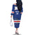 Cape Verde Football Custom Family Matching Off The Shoulder Long Sleeve Dress and Hawaiian Shirt Come On Tubaroes Azuis Shark - Wonder Print Shop