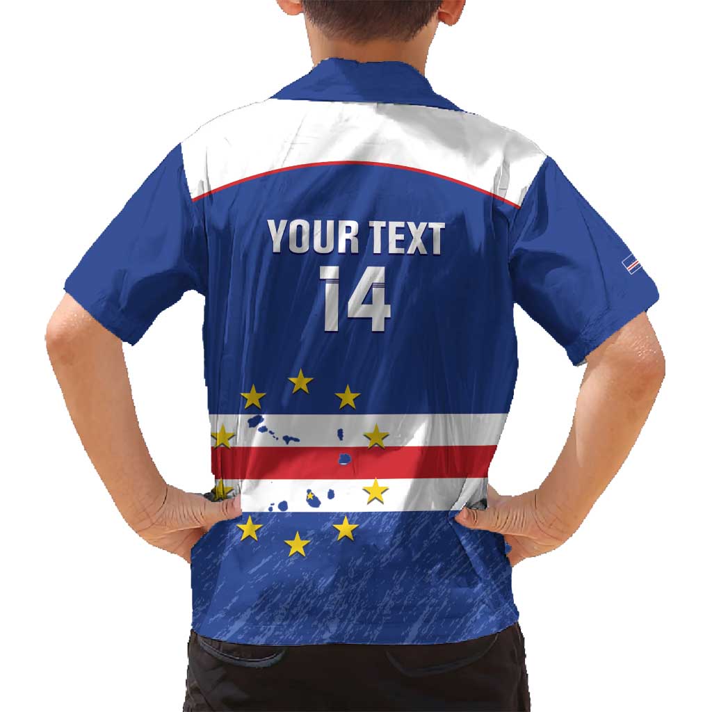 Cape Verde Football Custom Family Matching Off Shoulder Short Dress and Hawaiian Shirt Come On Tubaroes Azuis Shark - Wonder Print Shop