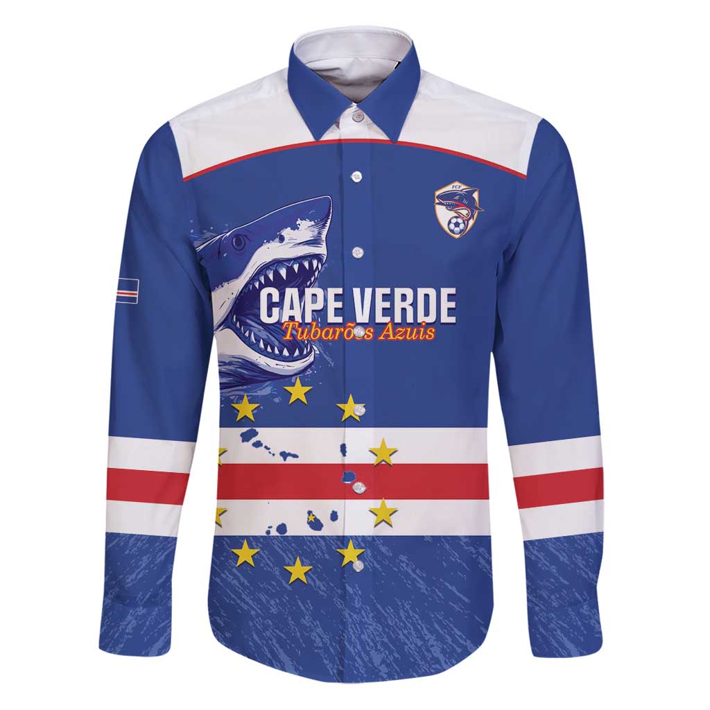 Cape Verde Football Custom Family Matching Puletasi and Hawaiian Shirt Come On Tubaroes Azuis Shark - Wonder Print Shop