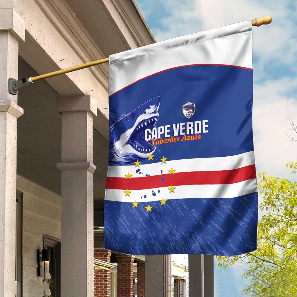 Cape Verde Football Garden Flag Come On Tubaroes Azuis Shark - Wonder Print Shop