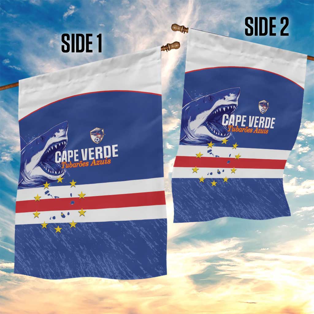 Cape Verde Football Garden Flag Come On Tubaroes Azuis Shark - Wonder Print Shop