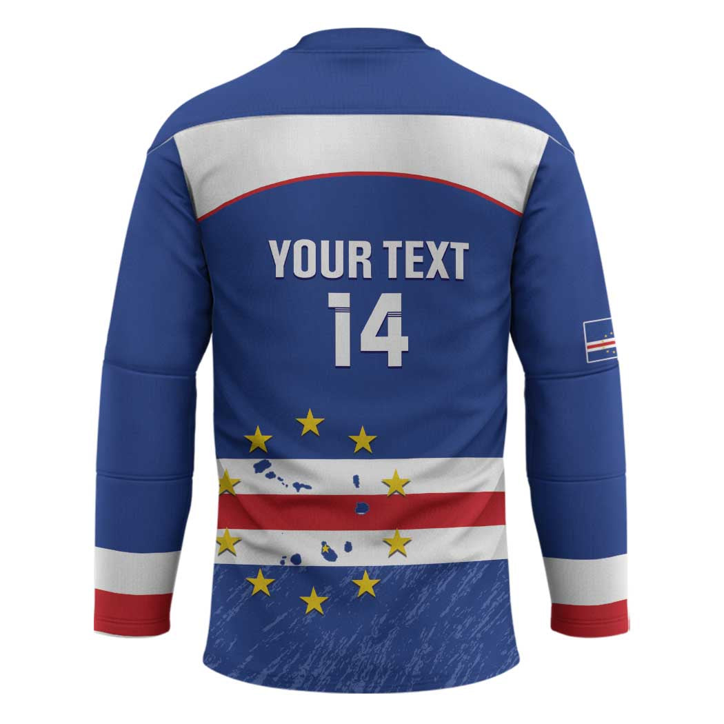 Cape Verde Football Custom Hockey Jersey Come On Tubaroes Azuis Shark - Wonder Print Shop