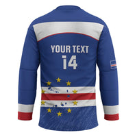 Cape Verde Football Custom Hockey Jersey Come On Tubaroes Azuis Shark - Wonder Print Shop