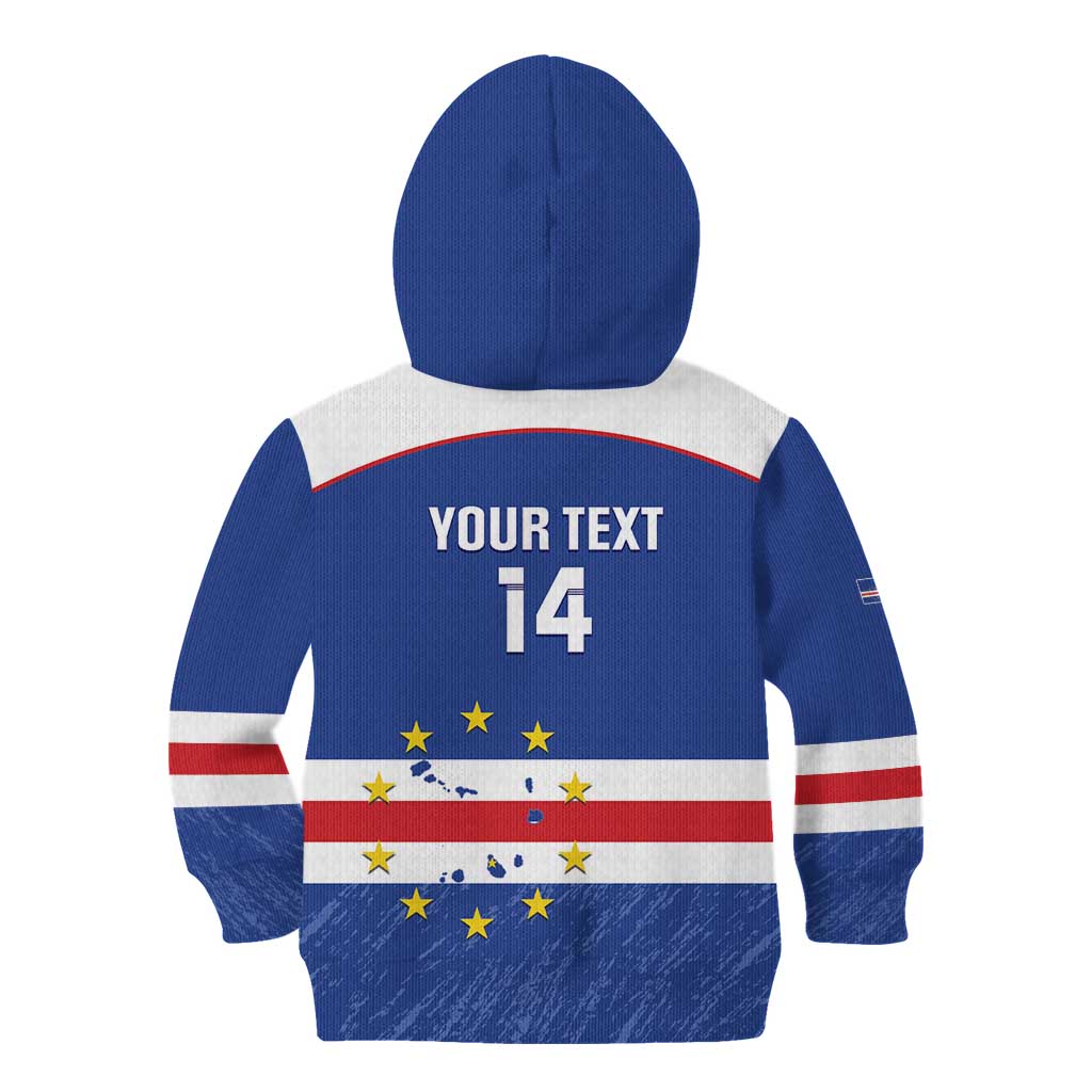 Cape Verde Football Custom Kid Hoodie Come On Tubaroes Azuis Shark - Wonder Print Shop