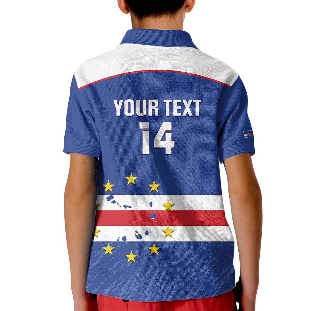 Cape Verde Football Custom Kid Polo Shirt Come On Tubaroes Azuis Shark - Wonder Print Shop
