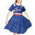 Cape Verde Football Custom Kid Short Sleeve Dress Come On Tubaroes Azuis Shark - Wonder Print Shop