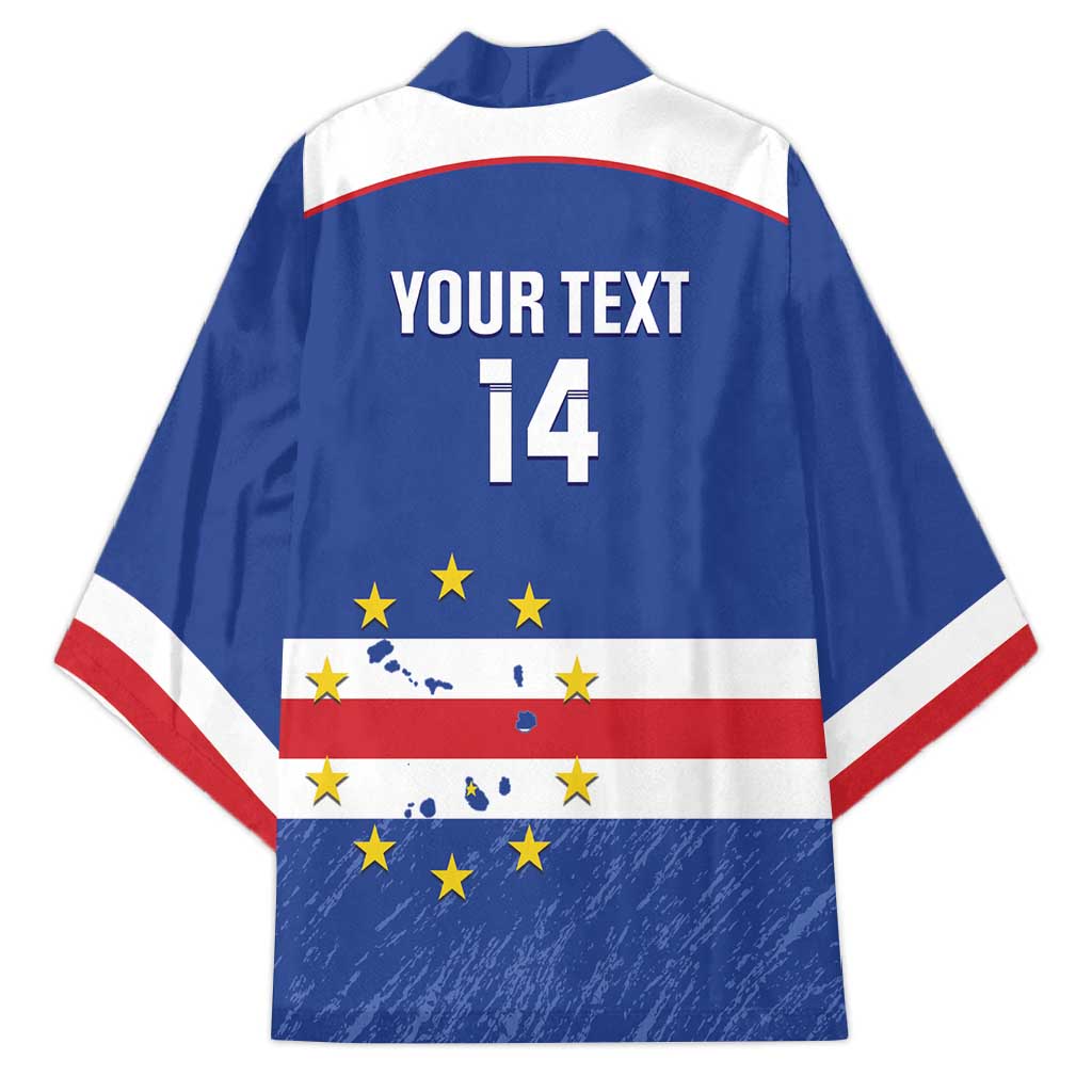 Cape Verde Football Custom Kimono Come On Tubaroes Azuis Shark - Wonder Print Shop