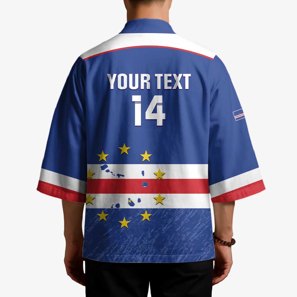 Cape Verde Football Custom Kimono Come On Tubaroes Azuis Shark - Wonder Print Shop