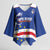 Cape Verde Football Custom Kimono Sleeve Blouse Come On Tubaroes Azuis Shark - Wonder Print Shop