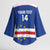 Cape Verde Football Custom Kimono Sleeve Blouse Come On Tubaroes Azuis Shark - Wonder Print Shop