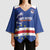 Cape Verde Football Custom Kimono Sleeve Blouse Come On Tubaroes Azuis Shark - Wonder Print Shop