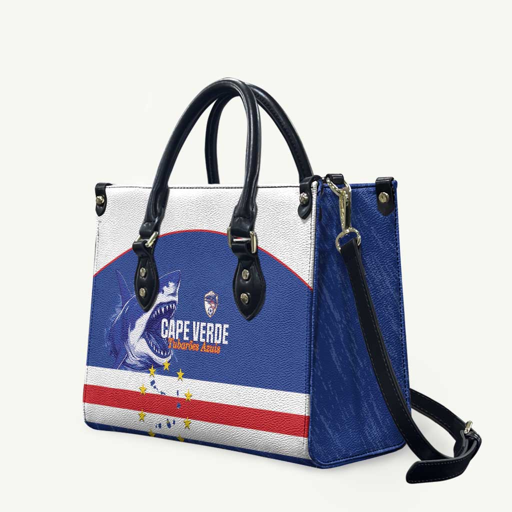 Cape Verde Football Leather Bag Come On Tubaroes Azuis Shark - Wonder Print Shop
