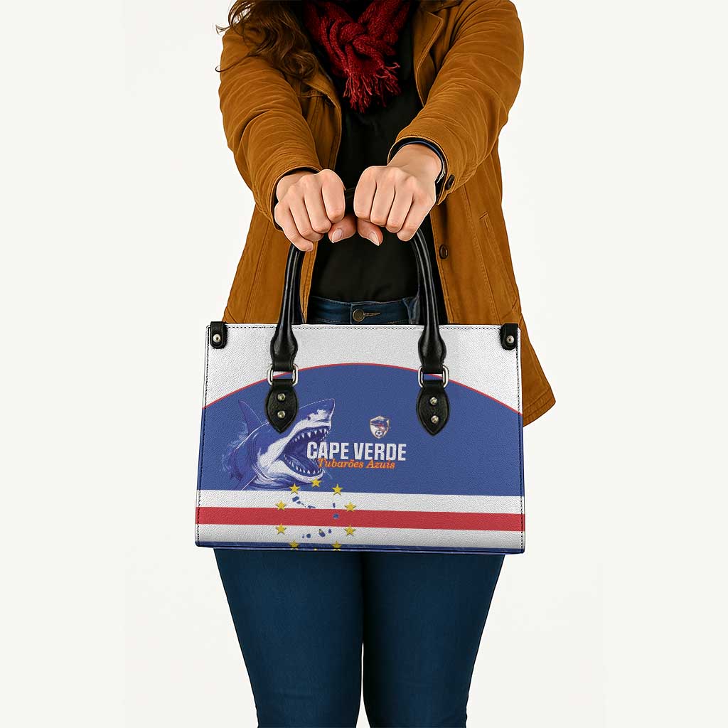 Cape Verde Football Leather Bag Come On Tubaroes Azuis Shark - Wonder Print Shop