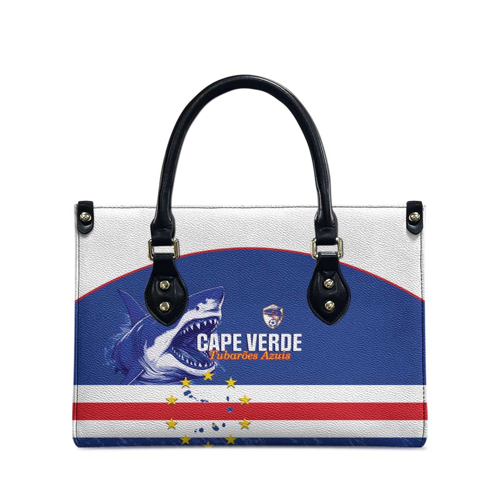 Cape Verde Football Leather Bag Come On Tubaroes Azuis Shark - Wonder Print Shop
